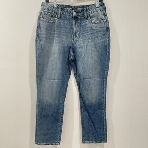 Old Navy Straight High Rise Blue Denim Jeans Pants Size 6 Regular